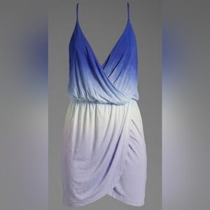 Vintage Young Fabulous & Broke Rory Degrade Blue/Ombré Mini Dress - Size XS